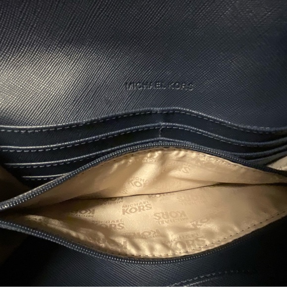 Michael Kors Navy Blue Snap Front Wallet - Picture 8 of 8